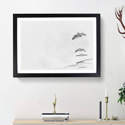 Pelican Formation in Abstract - Picture Frame Painting Print