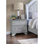 Table de chevet à 2 tiroirs gris, meubles de chambre à coucher | Idée de cadeau
