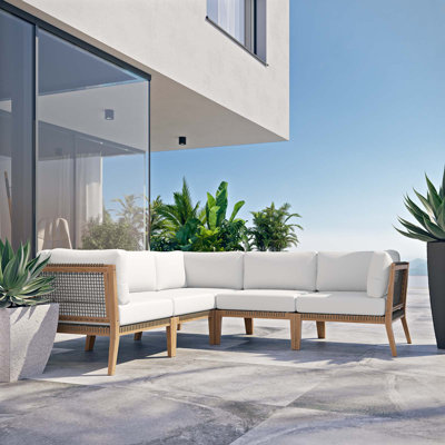 Canapé modulaire d'extérieur 5 pièces Clearwater