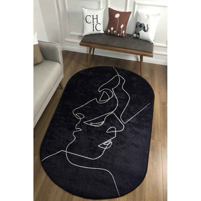 Tapis himanshee avec envers antidérapant, Tapis de couloir 5 pi 3 po x 16 pi 5 po