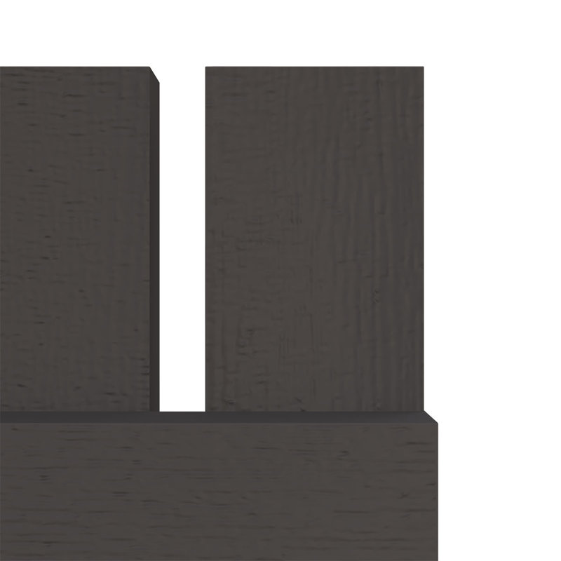 Builders Edge, paire de volets personnalisés à trois planches espacées, planche-n-lattes, Gris tuxedo, 53 po