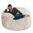 Bean Bag Chair - Shredded Memory Foam Filled Round Furniture Bean Bag Chair with Removable and Machine Washable Cover - Big Bean Bag Sofa Lounger with Soft Micro Fiber Cover - Multiple Colors, Multiple Sizes and Fabrics-1053672489-1073550884