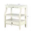 Table de chevet blanche antique avec espace de rangement pratique et captivant