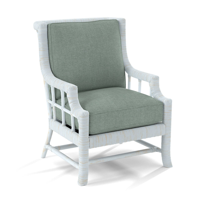Lafayette Armchair, Bisque, White Performance Fabric; 0851-94