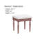 Transitional Rose Gold Vanity Table with Stool and 3-Sided Mirror, 5-Drawer Storage Dressing Set