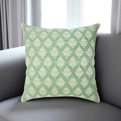 20" X 20" Twilight Blue And White 100% Cotton Geometric Zippered Pillow