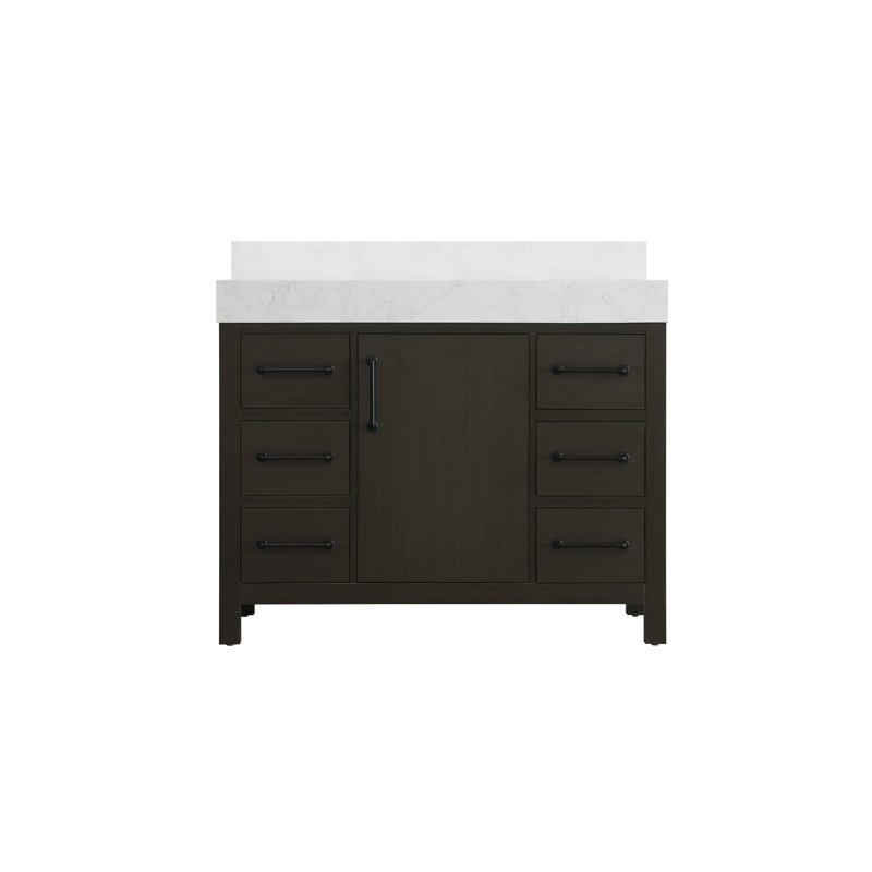 Meuble-lavabo simple 42 po_Traditional_VF60642-BS, Brun moka
