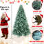 Arbre de Noël teinté bleu de 6 pi, 1390 pointes, aspect réaliste et réaliste, conception à charnières, support en métal robuste pour arbre de Noël avec branches à installation rapide, base décorative saisonnière