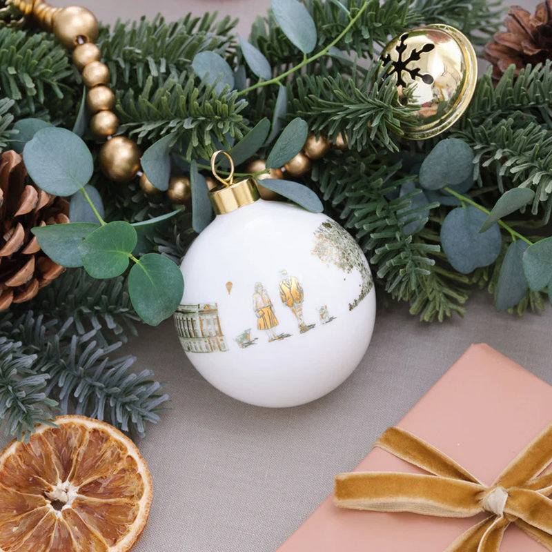 6cm Bone China Bauble