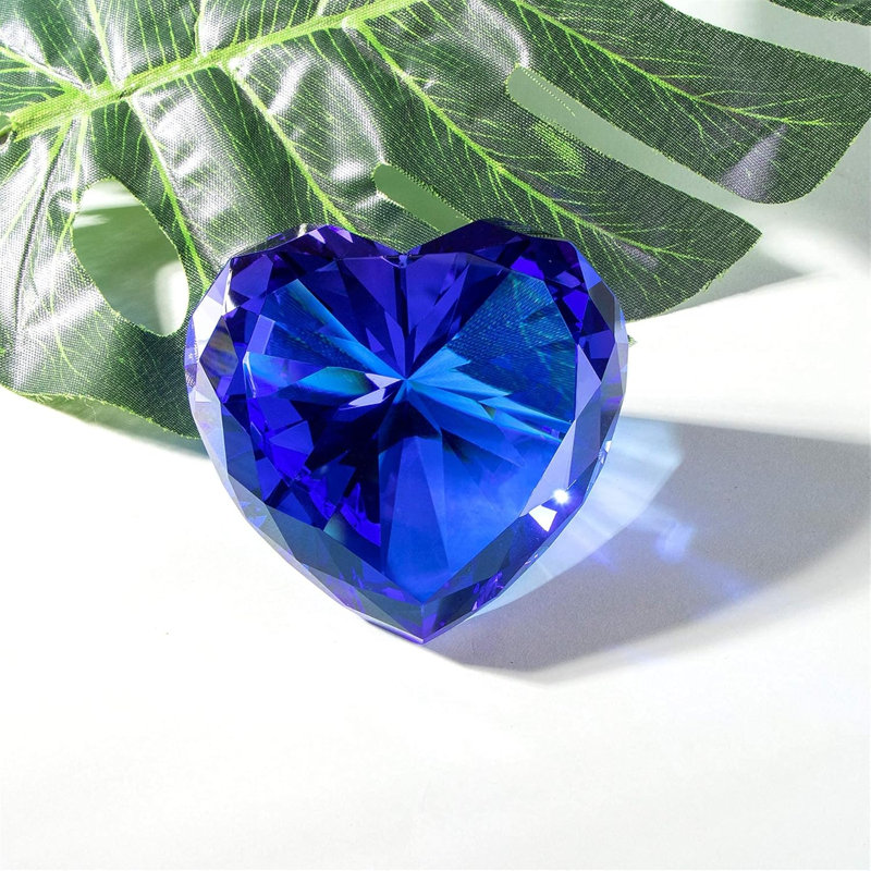 K9 Crystal Heart, objet décoratif et presse-papier de table, Bleu