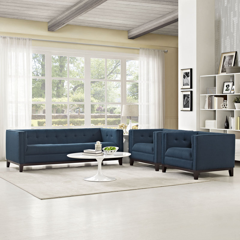 Modway Serve Tufted Armchairs, Azure