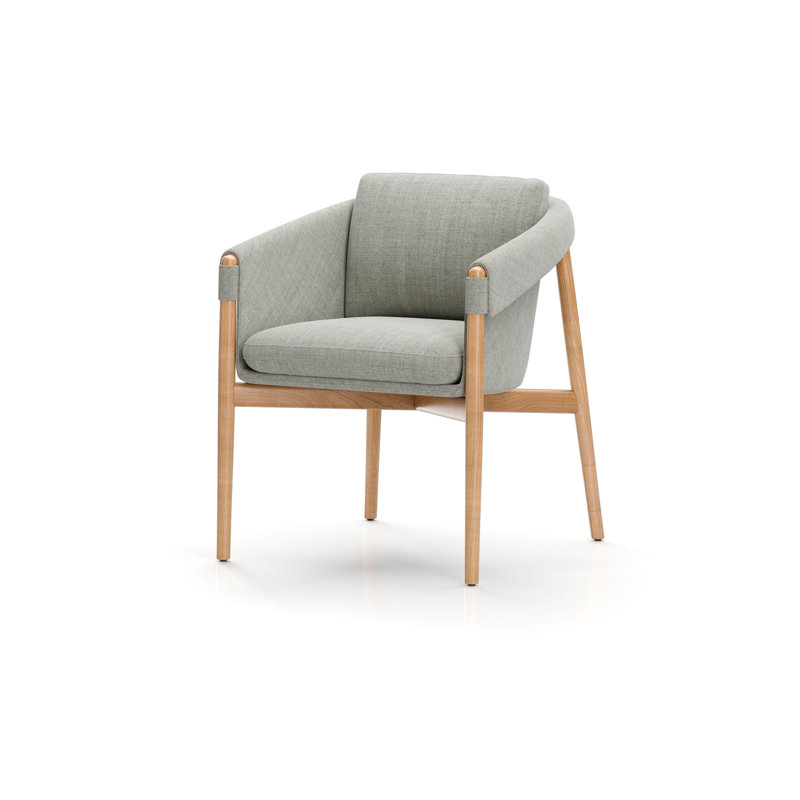 Frank Leather Arm Chair, Remix 906, Natural Oak