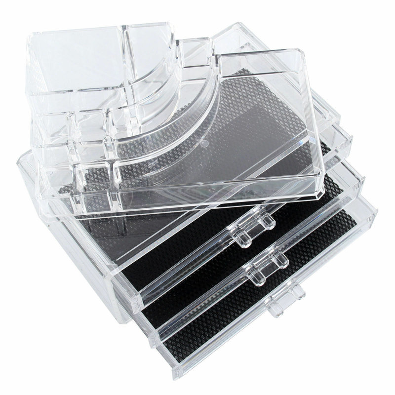 Rangement de maquillage pour tiroirs en plastique 3 couches Alasdair