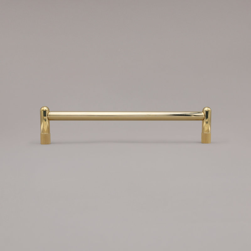 Knurled Appliance Pull, 12", Unlacquered Brass