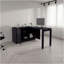 De bureau H 28,5 po, 2 portes, 5 tablettes, 2 pieds, wengé noir - Bureau à domicile