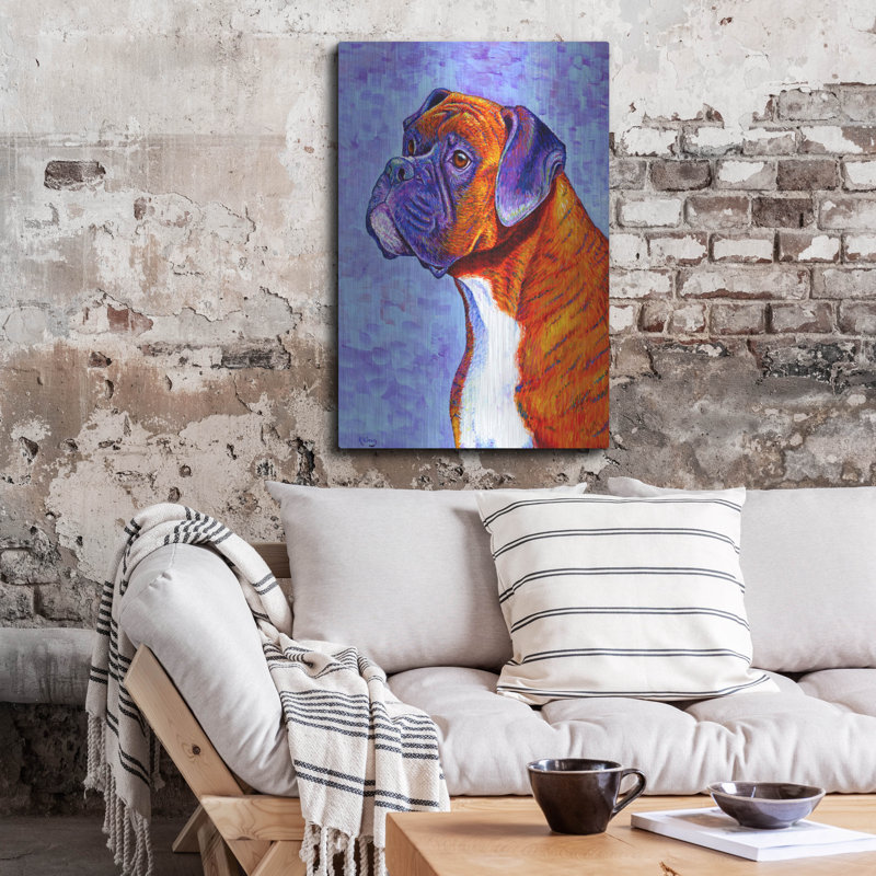 «Brindle Boxer Dog» par Rebecca Wang Art, H 36 po x l 24 po