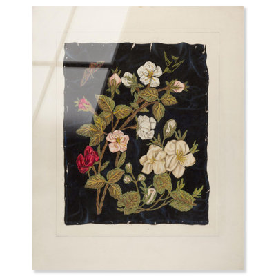 Fleurs sur fond noir, reproduction d'art acrylique par Art Remedy
