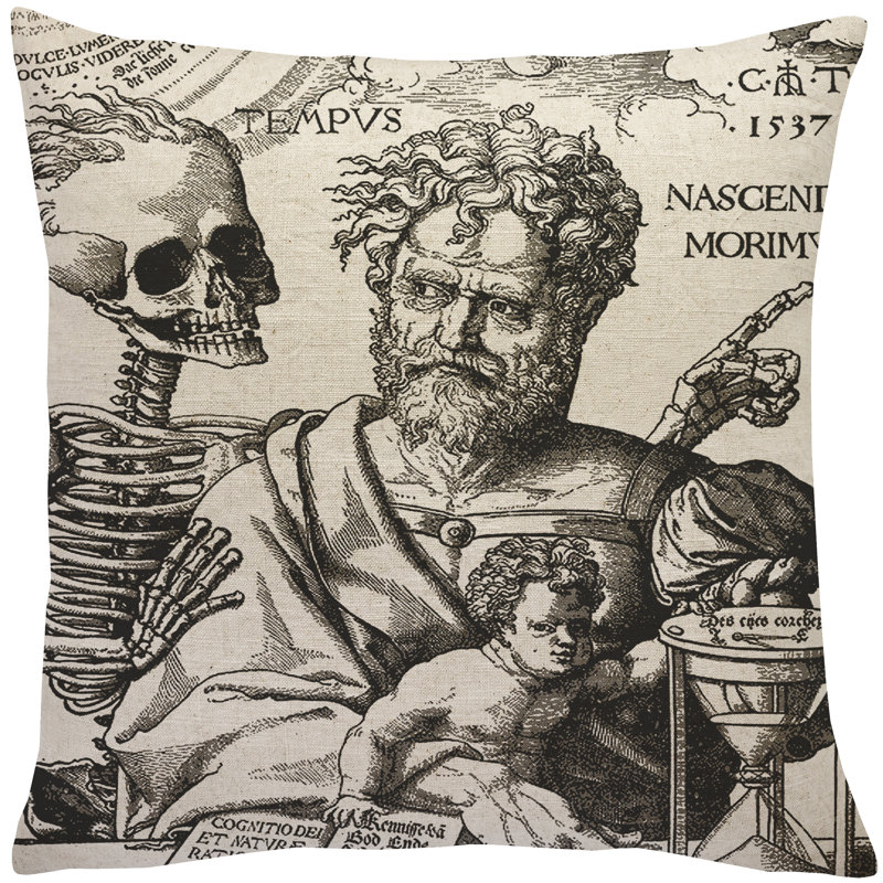 Linen Reversible Throw Pillow