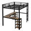 Lit mezzanine en métal avec bureau et tablettes-549762559-549762557