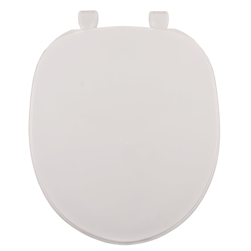 Siège de toilette rond en plastique, Blanc
