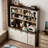 Display Cabinet With Partitions And Six Drawers,78.8" Farmhouse Pantry For Kitchen, Dining Rooms