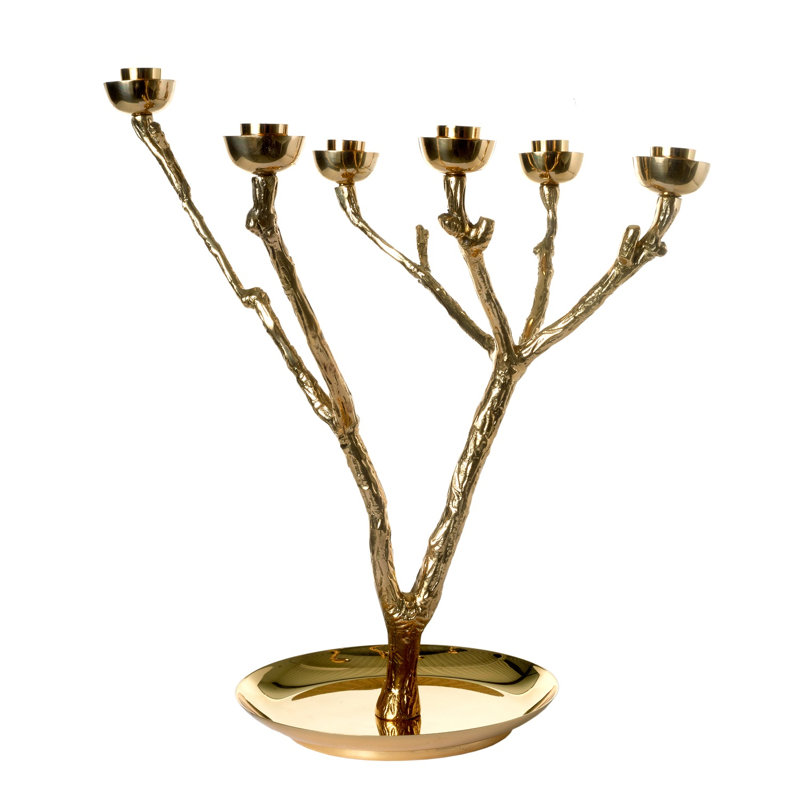 Porte-bougie Alfrida Twiggy S doré, Gold