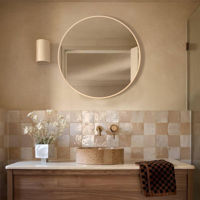 Malakhi Modern Bathroom Wall Mounted Round Vanity Mirror