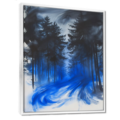 Art mural forêt de pins, toile bois brumeux, forêt de pins de Hurlevent