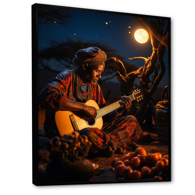 Ballam africain Serenading The IV, Cadre flottant noir, H 44 po x l 34 po x P 1,5 po