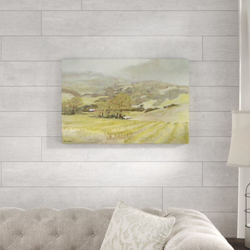 'Spring Vineyard' by Silvia Rutledge - Painting Print, 20cm H x 30cm W, Wrapped Canvas