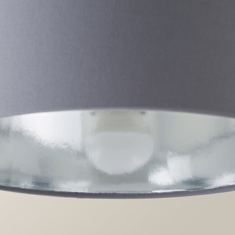 Tacita 15cm H Linen Blend Lamp Shade in Grey