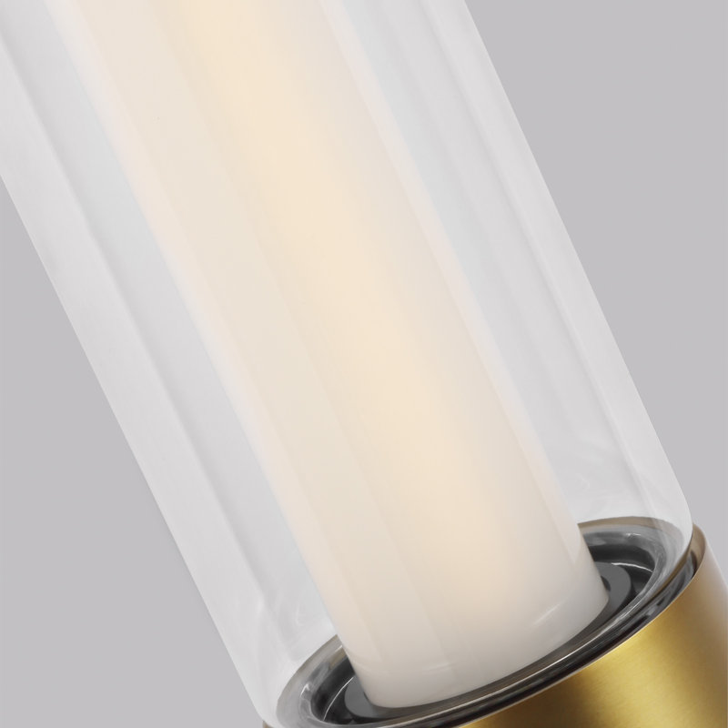 Wit 1 - Light Pendant, Aged Brass, 41.9" H x 6" W x 6" D