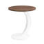 Table basse gigogne ovale blanche et ronde, design de luxe 19,69 po, stable