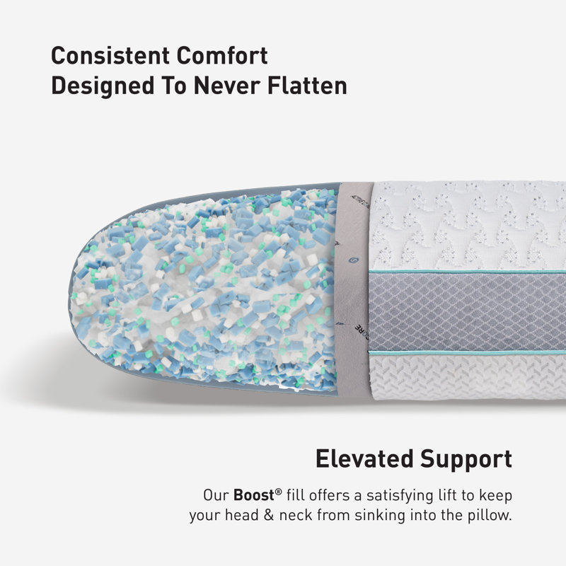 Bedgear Gemini Performance Pillow - Firm Support Pillow For Neutral/Warm Sleepers, 5.25