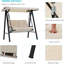 2 Person Porch Swing with Canopy-458146224