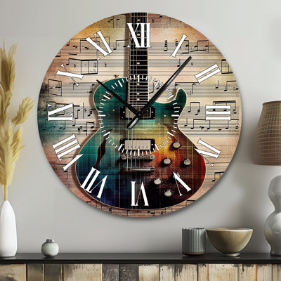 Playing To The Melody - Music White Face Wall Clock