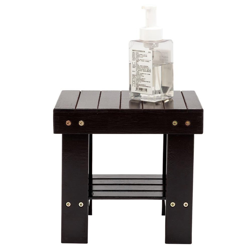 Orchard Street Solid Wood Accent Stool, Coffee