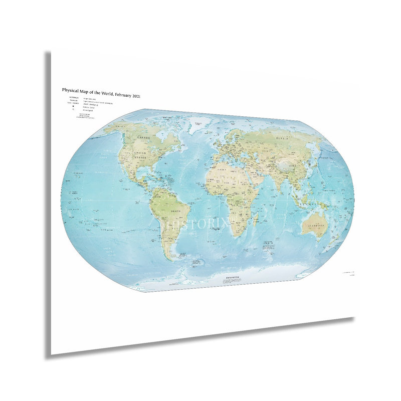 Affiche carte du monde 2021, H 18 po x l 24 po