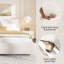 Lit plateforme tapissier avec deux têtes de lit amovibles, tissu Boucle
