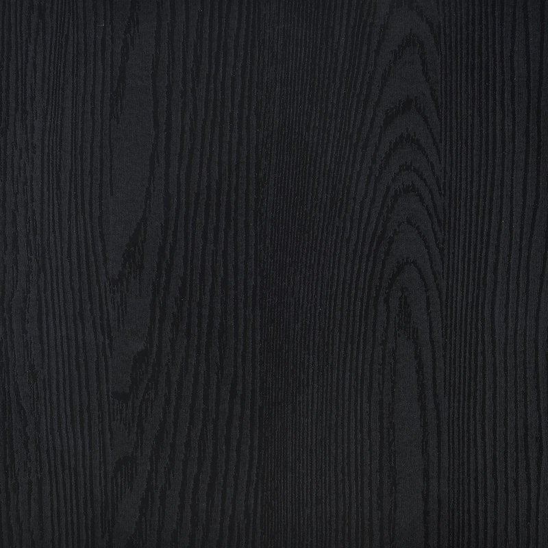 Table de chevet noire à 2 tiroirs avec lumières DEL et USB, Noir