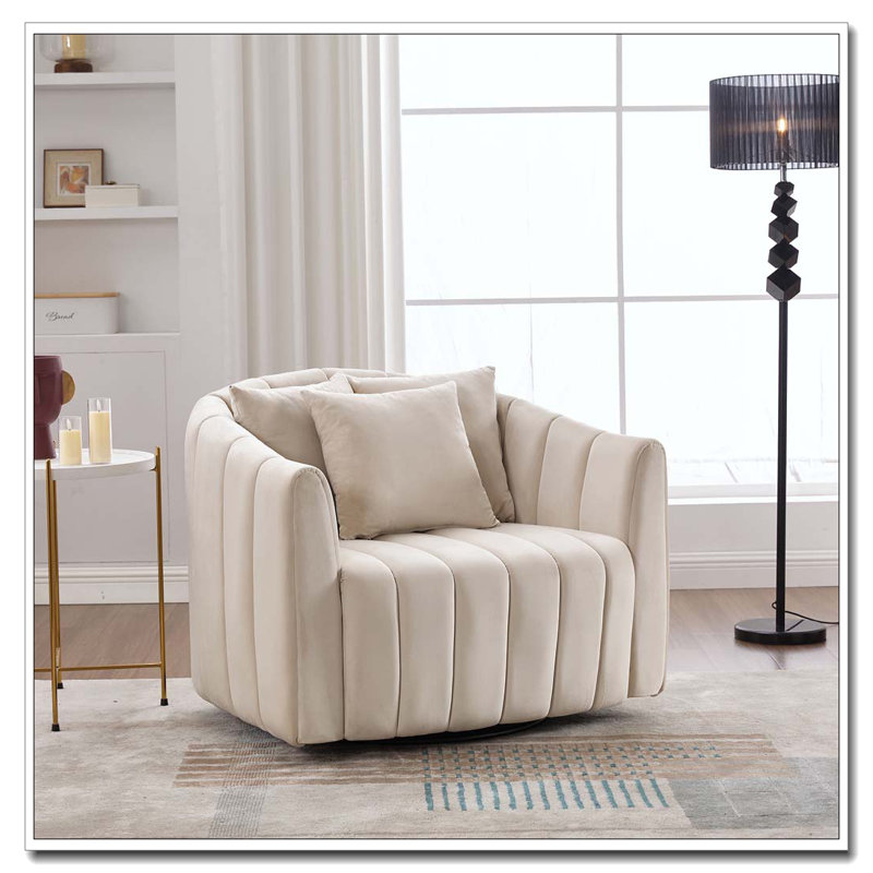 Canapé-lit simple pliable de 40 po avec accoudoirs et dossier, Beige