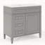 Meuble-lavabo 36 po avec lavabo supérieur, meuble-lavabo moderne avec 2 tiroirs et tiroir escamotable, meuble-lavabo simple-112605976