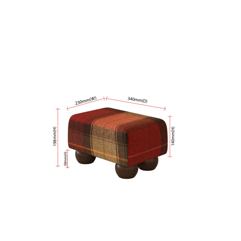 Manufactured Wood Accent Stool, Mahogany