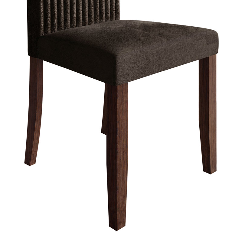 Ensemble repas, 5 pièces: table, 4 chaises, Brun