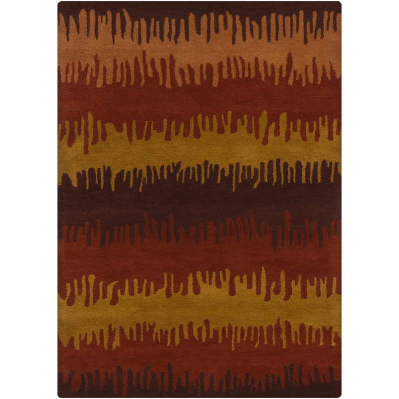 Tapis de zone rouille templos, 5 pi x 7 pi