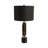 Modern Metal and Marble Table Lamp with Open Oval Frame for Living Room and Bedroom - Sleek Lamp Small Accent for Bedside or Desk Lighting-2075562703