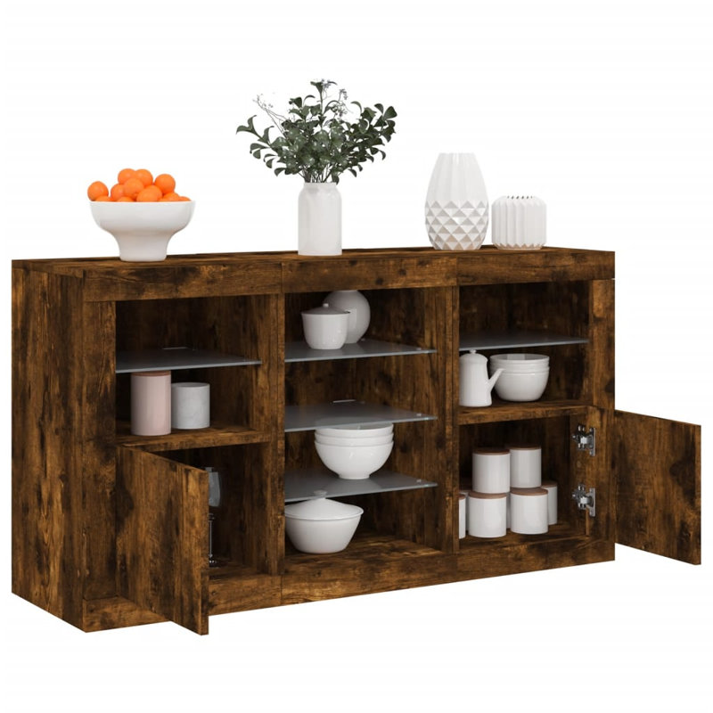 Azariyah 123cm Sideboard, Smoked Oak