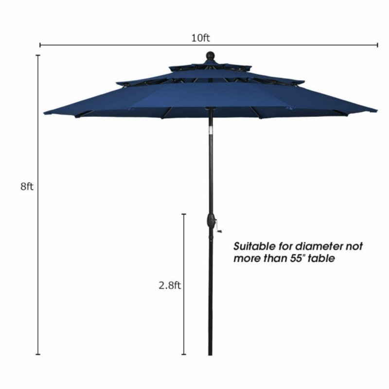 Parasol de marché Arlmont & Co., Marine
