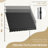 Outdoor manual retractable awning with support pole bracket-596388071
