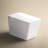 Square Built-In Tank Smart Toilet For Bathroom - Remote Command, Auto Flush Mechanism, Heated Seat Feature, Led Panel, User Tailored Options, White Finish With Placed Controlled, Flushing, Seat,-121676145